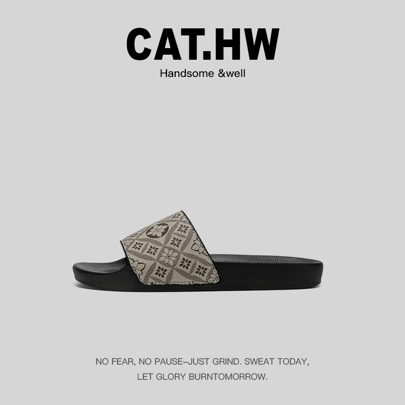 【Casual and Simple】American Cat.Hw New Summer Sandals, Casual, Versatile, Lightweight, Simple Beach Flip-Flops