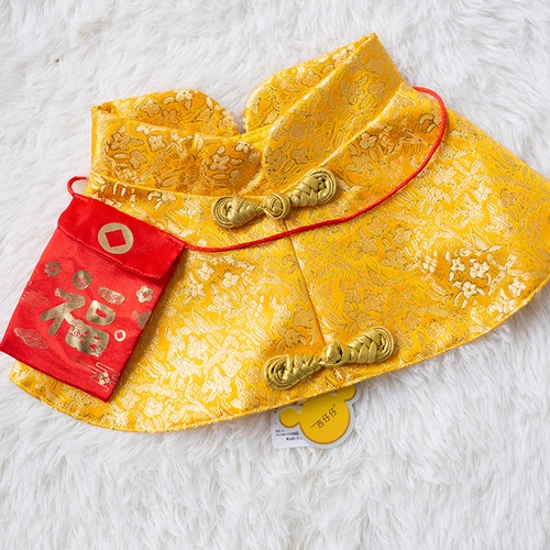 Кошка новогодняя одежда домашние животные милый костюм Tang Новый год приветствуют