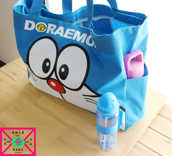 Hello Kitty Oversized Túi hành lý jingle mèo phim hoạt hình du lịch túi vải mua sắm không thấm nước
