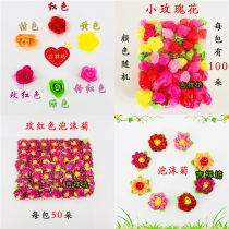 Kindergarten Artisanal DIY Decorative Small Foam Rose Flowers for Mid-Autumn Festival Folding Tower Ornament Foam Chrysanthemum Three-dimensional Stickup