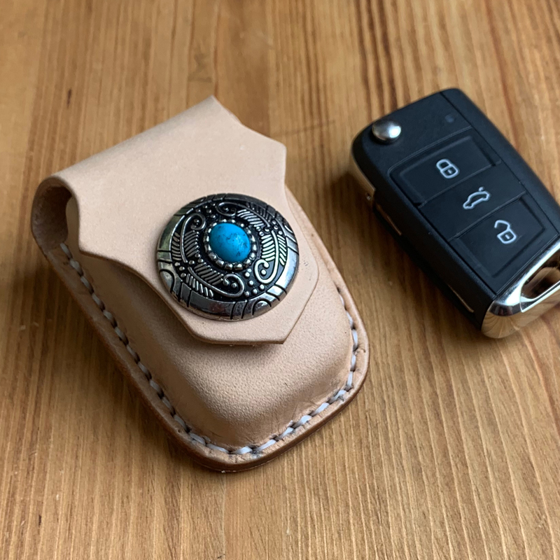 Pi Xiutang car key cover Tanning head layer cowhide car key bag handmade Foss Golf leather case