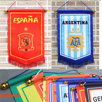 European Cup football theme flag Team flag Pentagonal flag Bar decoration pendant France Portugal Netherlands Brazil