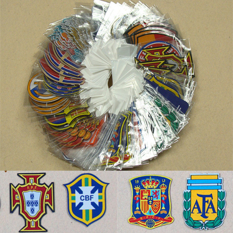 World Cup perimeter football team logo embroidered cloth plastered with flower team emblem repair program France, the Netherlands Argentina