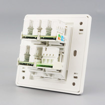 3 network 1 telephone panel 86 type computer plug-in module three-hole network cable port voice electrical socket four-port information panel
