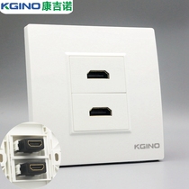 Type 86 multimedia panel dual high-definition HDMI direct plug straight to plug 1080P socket 4K digital TV socket