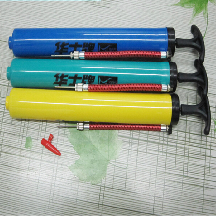 Huashi basketball air pin durable pump portable football volleyball toy mini blue ball inflatable