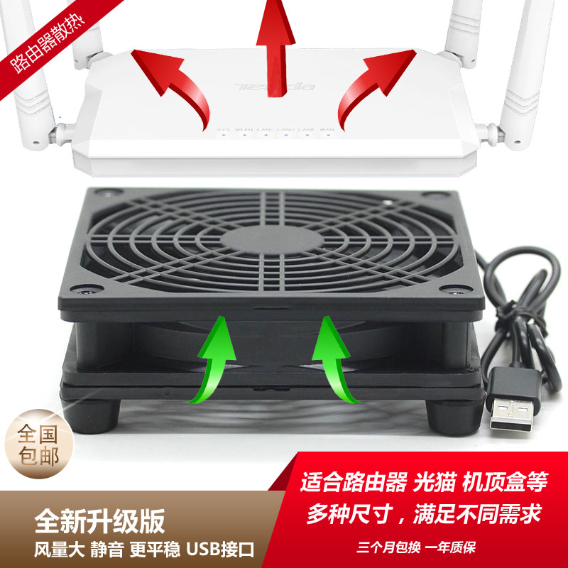 Router cooling fan frame 5V USB fan Set-top box broadband cat cooling AC88U R7000 and other applications