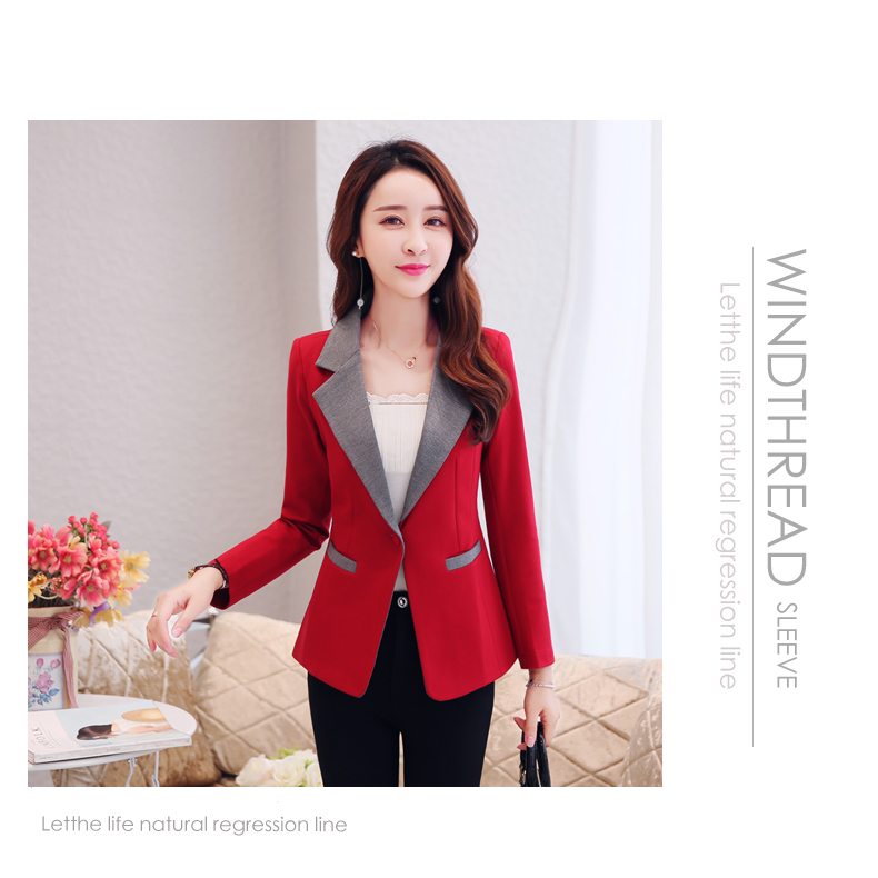 2018 mùa thu mới của phụ nữ nhỏ phù hợp với Hàn Quốc phiên bản của tự trồng dài tay giản dị tính khí đoạn ngắn phù hợp với nhỏ của phụ nữ áo khoác thủy triều áo khoác nữ