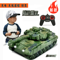 (new product) Double Beacon Wireless Remote Control Charging Tank 4 Channel Kid Children Puzzle Play Handle Toy Chariot