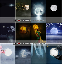Photo studio photo costume background Childrens ancient style photography background cloth Moon Moon Change Moon Palace