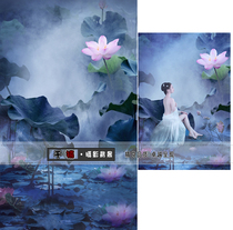 New photo studio costume photo theme background ancient style photo photography background cloth spiritual repair Lotus