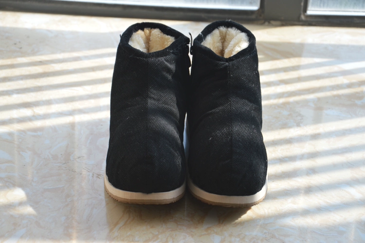 Giày cotton thủ công truyền thống cắt cao thêm dày ấm giày nam vải to sợi cũ nhà mùa đông dày giày ấm giày sneaker nam
