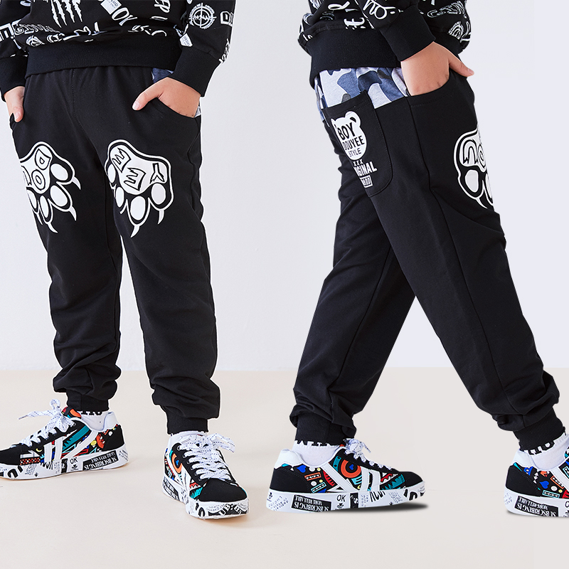 Fat quần cậu bé tenagat mỡ tăng childrens quần mùa xuân và mùa thu trẻ em lớn sweatpants mất quần âu kích thước lớn childrens triều quần áo.