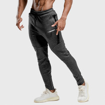 Muscle cow sports pants fitness leisure trousers brothers European and American slim breathable elastic training running small foot pants