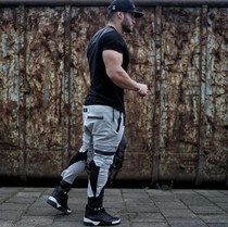 Muscle sports Brothers trousers thin mens fitness pants workwear training leisure loose closing small foot long pants