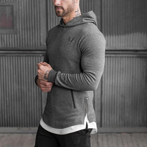 Muscle cow brother sports sweater Running fitness clothing Casual long sleeve training pullover hoodie outdoor jacket men