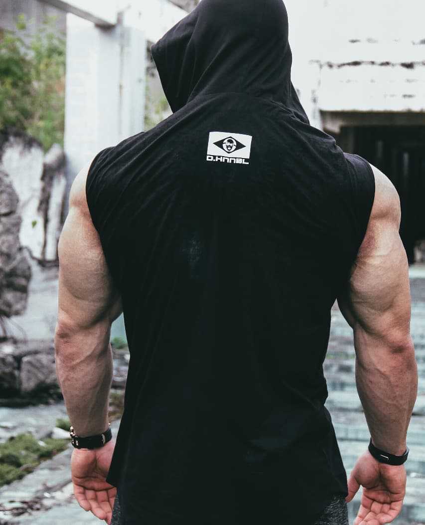 Cơ bắp brothers vest nam đào tạo dog tập thể dục không tay vest cotton không tay trùm đầu áo len chạy vest áo khoác gió thể thao