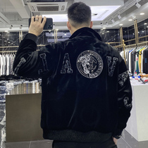 Imperii Winter New Trends Fashion Fashion Casual Warm Embroidery Lian Hat Jacket Mens Body Gold Mink Velvet Leather Grass