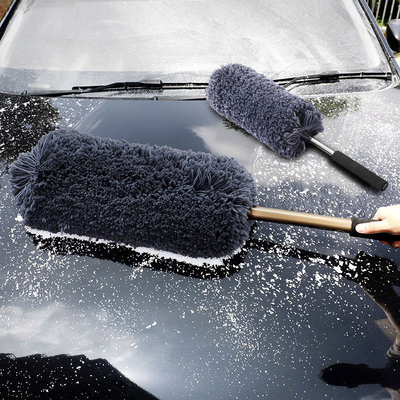 Card jewelry she car wiping artifact mop car with brush dust dust dust sweeper dust cleaning tool soft hair exclusive
