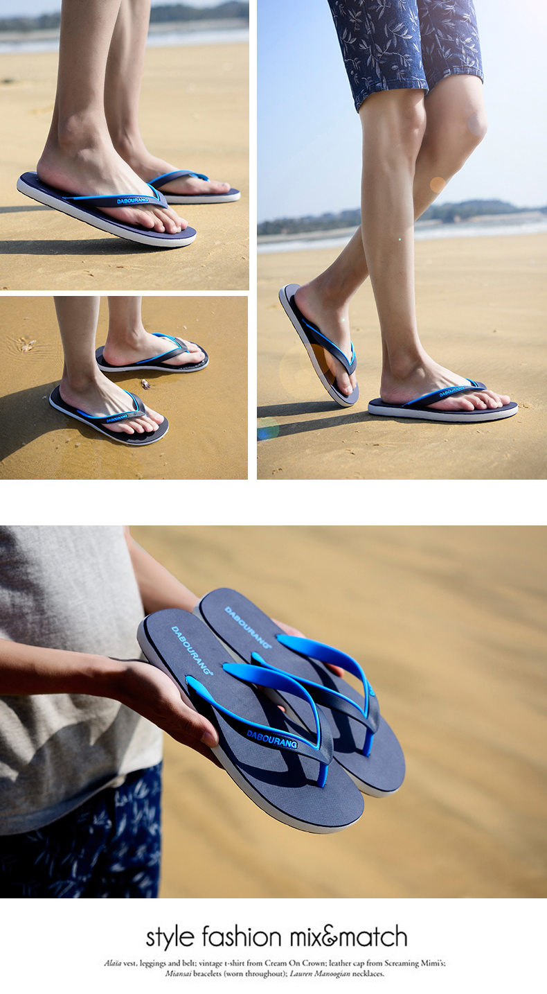 Dép mùa hè nam Hàn Quốc phiên bản của xu hướng của không trượt flip flops của nam giới thời trang mặc pinch bãi biển nam dép ngoài trời và dép đi trong nhà