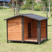 Solid Wood Dog House Outdoor Indoor Waterproof Large Small And Medium Dog Wooden Kennel Teddy Pet Washable Balcony