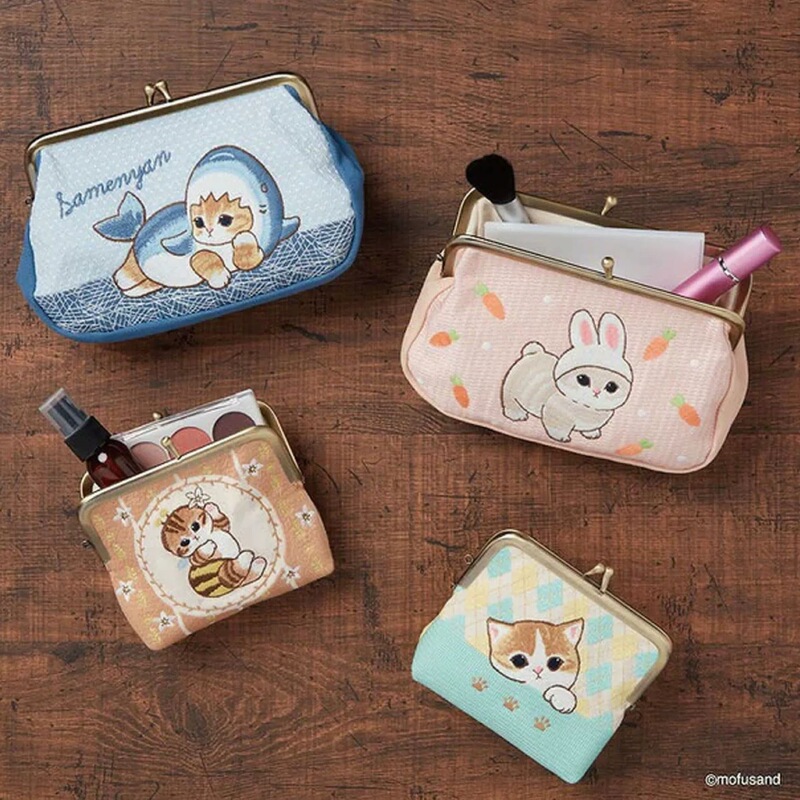 Shark Cat Limited Edition Full Embroidery Clutch Bag Cartoon Cute Coin Purse Large Capacity Coin Wallet Handbag