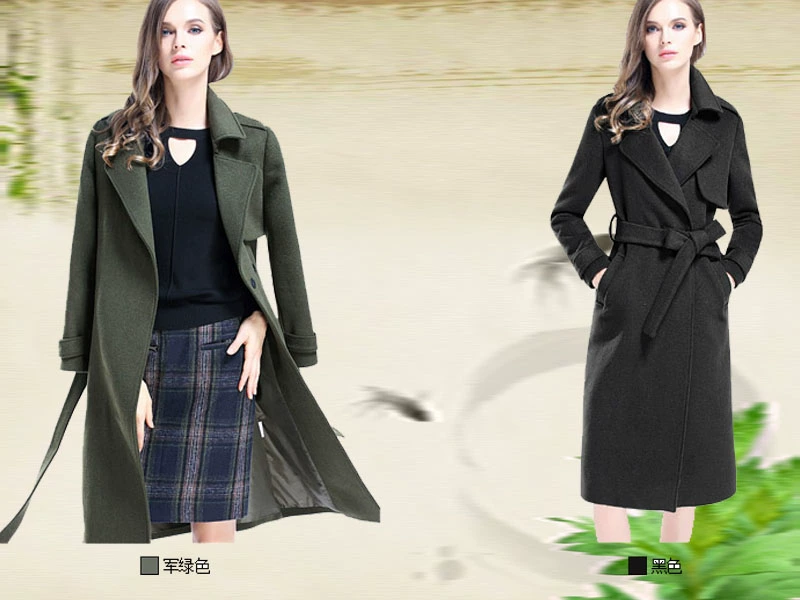 Áo khoác len mùa thu và mùa đông với áo khoác nữ dài đến đầu gối trong phần dài của áo gió mỏng Nizi - Trung bình và dài Coat mẫu áo dạ ngắn đẹp 2021