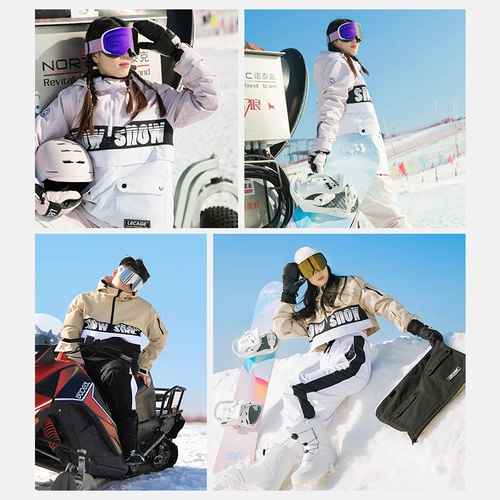 Лыжный водонепроницаемый лыжный костюм, ветрозащитный удерживающий тепло комплект для влюбленных