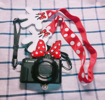 Minnie Mickey Palm shoulder strap cute camera with camera strap SLR micro single erectile universal camera decoration