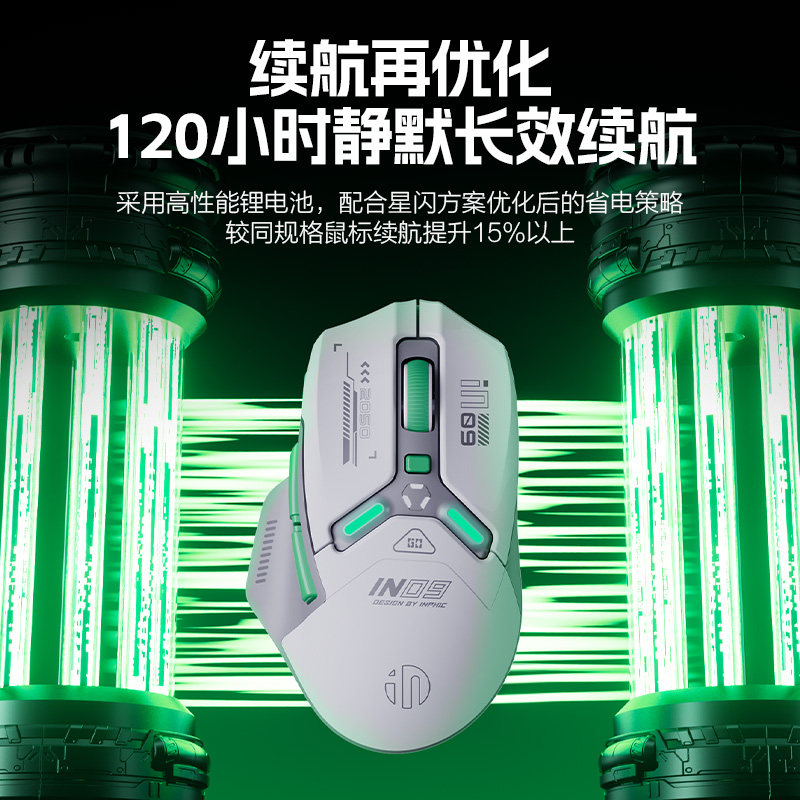 Inphic In9 Star Flash Edition Wireless Mouse Bluetooth Wired Three-Mode Gaming E-Sports Macro Computer Laptop Universal