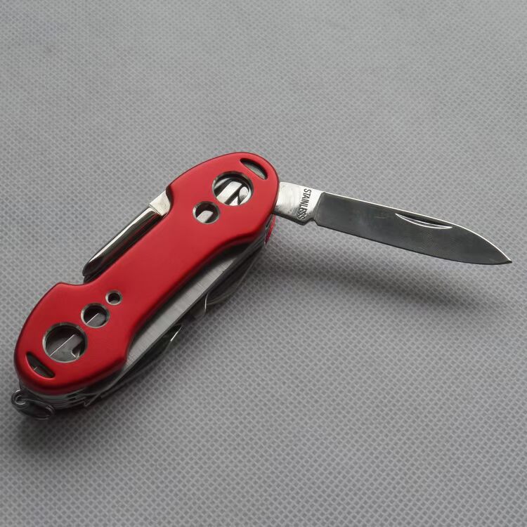 New Swiss Army Knife 11 mở dao cắm trại đa năng 91mm thép không gỉ cầm tay ngoài trời dao gấp mini