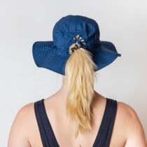 VimHue Womens Sun Goddess Bucket Hat - Navy--SGBH-NAVY