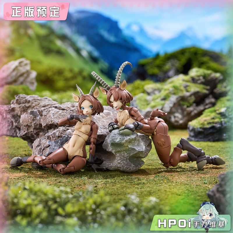 青岛社 阿尔卑斯羊 羱羊 Ibex KEMOPLA 机娘 手办