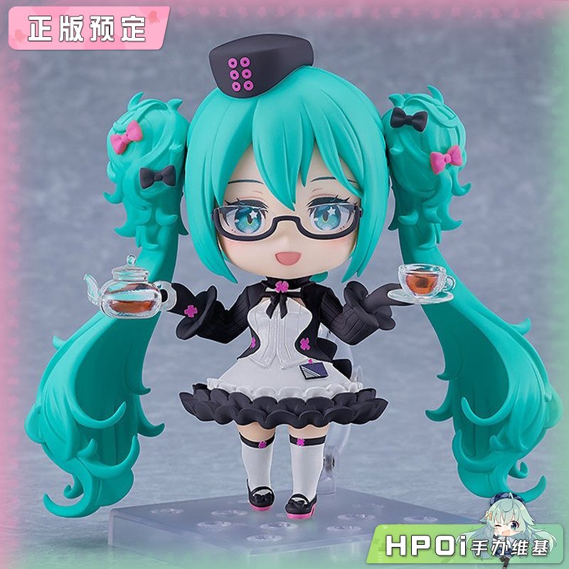 GSC 粘土人 V家 miku 初音未来 眼镜 咖啡厅 Q版手办