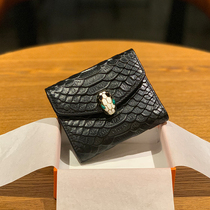 Snake Head Snake Wallet ins Women Short 2021 New Fashion Leather Folding Wallet Small Creative Coin Wallet