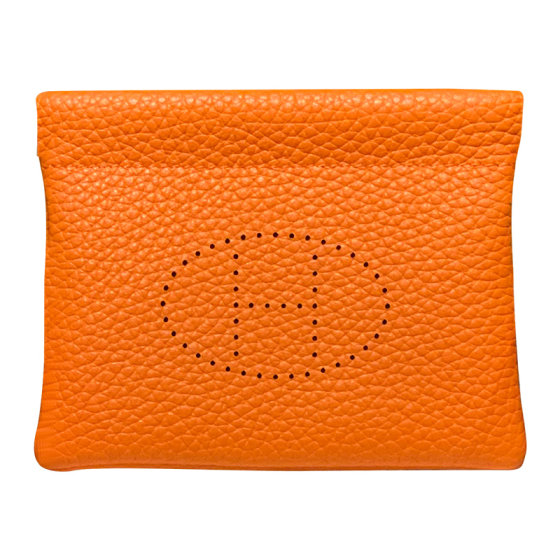 H家迷你零钱包女 男弹簧自闭合牛皮口红收纳硬币包镂空真皮钱包小