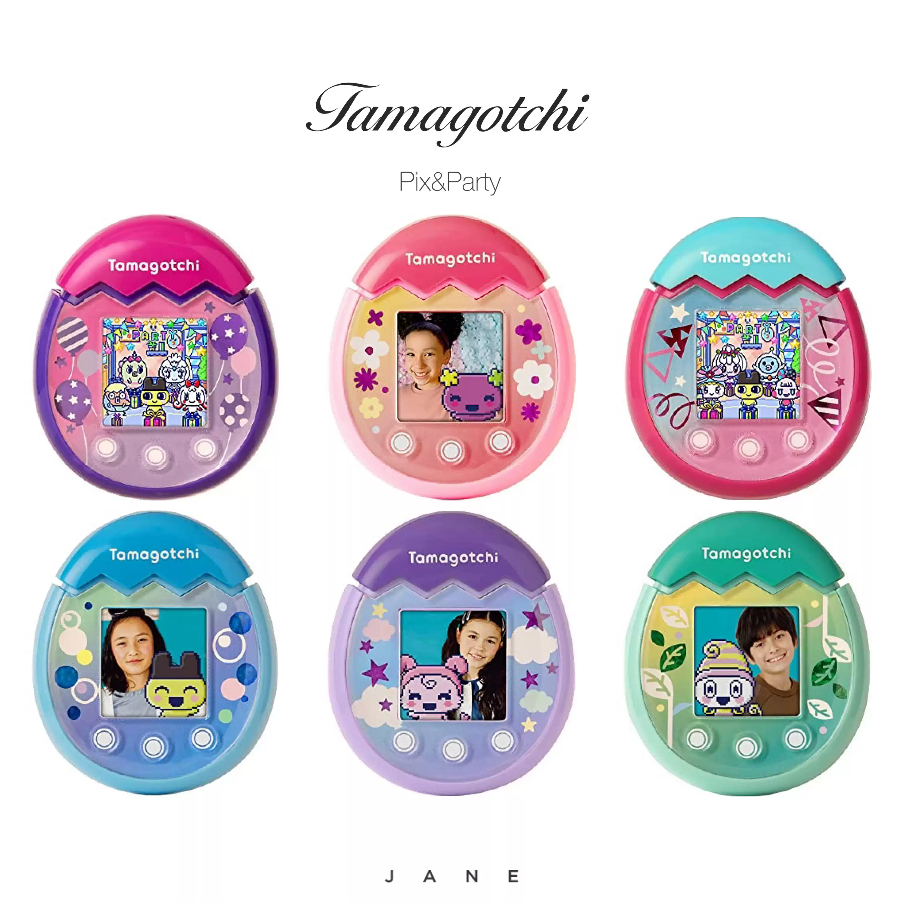 Bandai拍照版Tamagotchi英文版五彩派对版拓麻歌子电子宠物机