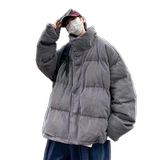 Вельветовый демисезонный пуховик, куртка для влюбленных, увеличенная толщина, свободный крой