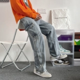 Японские ретро прямые свободные джинсы, штаны для отдыха, в американском стиле