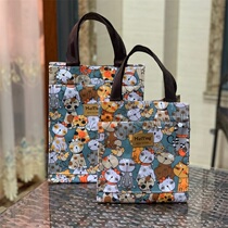 Waterproof Lunch Bag Lunchbox Bag Cartoon Mommy Bag Handbag Handbag Multifunction Insulated Dinner Bag Hand Carry Concealed Button Portable