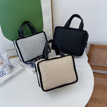 Japan-ROK New Makeup Bag Printed Canvas Handbag Multifunction Fashion Mommy Wash minimalist Admission Travel Bag