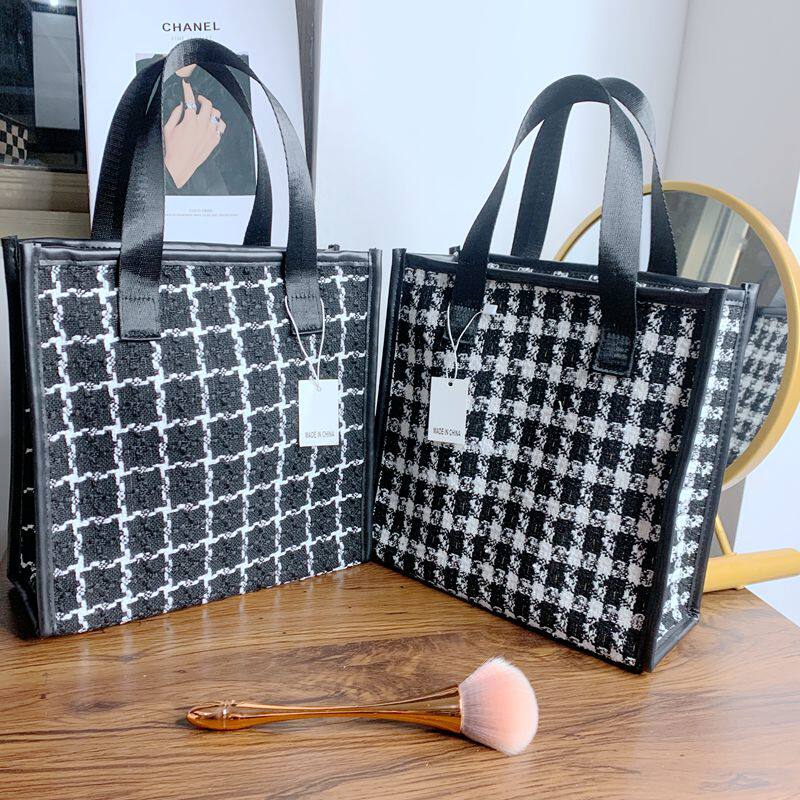 Japanese and Korean handbag cosmetic bag fashion female zipper small incense style multi-functional mommy bag large capacity portable storage