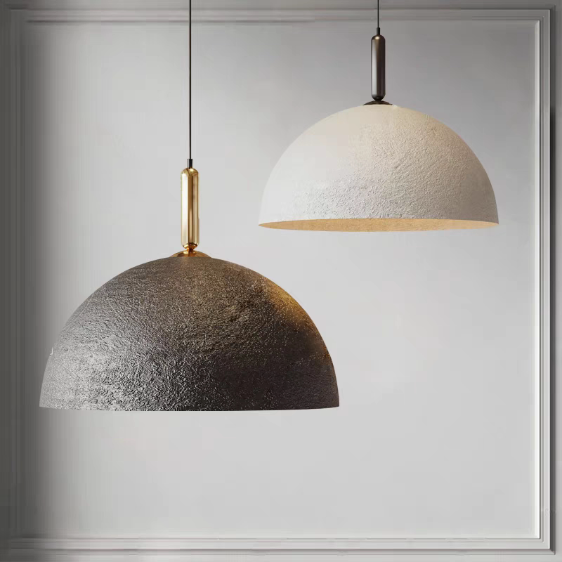 Japanese Wabi-Sabi Style Textured Lampshade Pendant Light for Dining Room, Restaurant, Dining Table, Cafe, Designer Single-Head Pendant Light