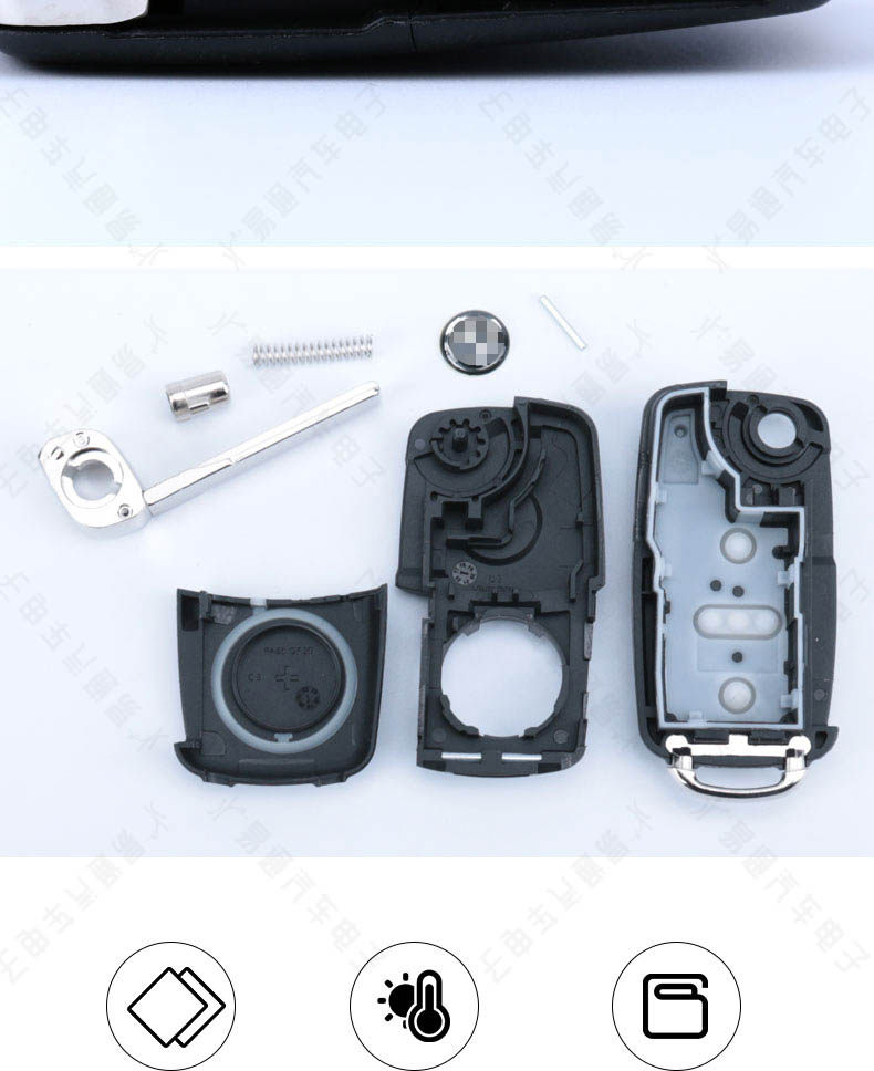 Suitable for new Volkswagen 202AD folding shell 2 3 key Tiguan Sagitar Lavida Bora car folding remote control key Shell