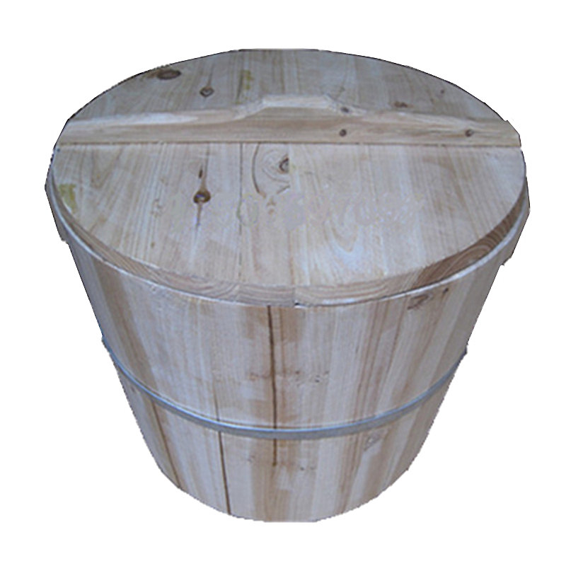Steamed Rice Wood Casks Retort Glutinous Rice Domestic Commercial Solid Wood Round Pure Artisanal size No adhesive tapes Wine Brew