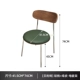 [Belle Chair] Walnut + зеленая кожа - гальваническая стойка (два запуска)