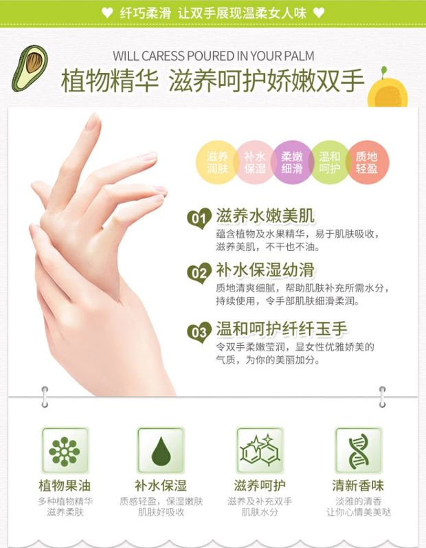 Một nhánh của mùa xuân hoang dã mận tay kem dưỡng ẩm giữ ẩm trẻ hóa chống khô nam nữ mùa thu và mặt nạ chăm sóc tay dưỡng ẩm tay