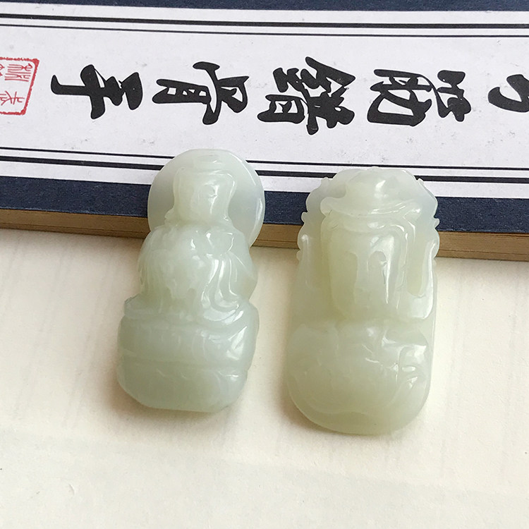 Ha Tian Yuyu jade pendant sculpture Lily carved piece pendant pendant jade jade jade