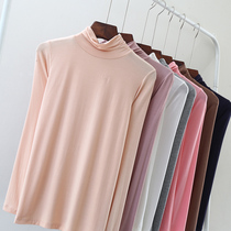 Stacking collar high collar base shirt long sleeve female chic modal T-shirt thin autumn winter autumn winter coat top 2021 New