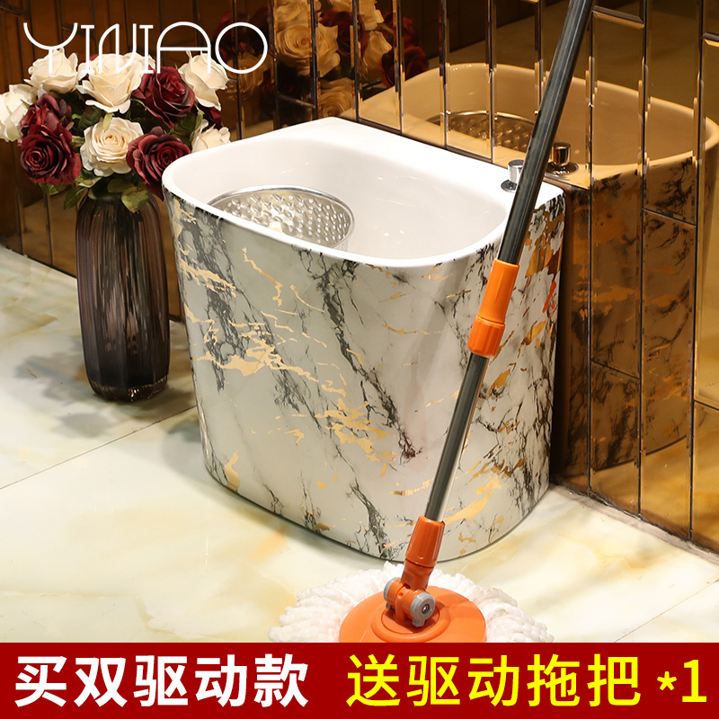 European ceramic mop pool square large mop pool small wash mop pool mop mop mop basin slots